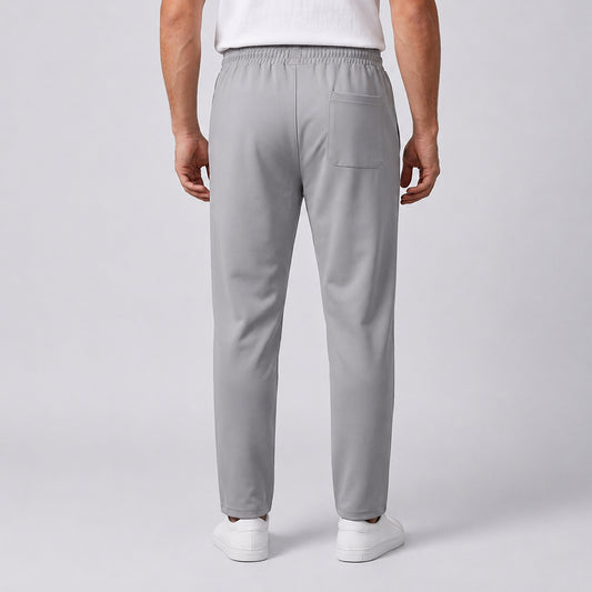 Men’s Lightweight Gray Trousers – China Nylon Straight Fit | Stylfox