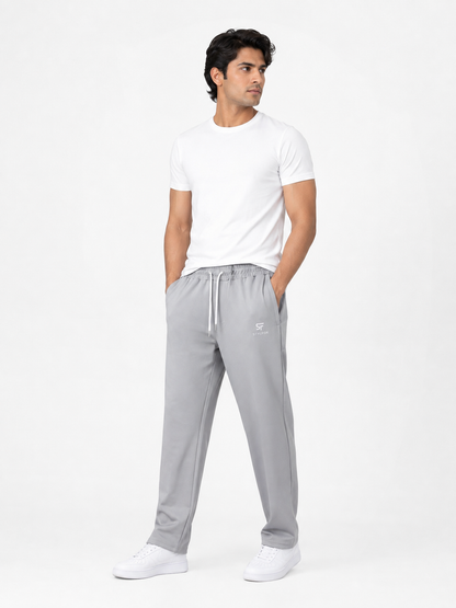 Men’s Lightweight Gray Trousers – China Nylon Straight Fit | Stylfox
