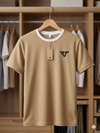 Premium Men's Waffle Knit Ringer T-Shirt | Stylfox