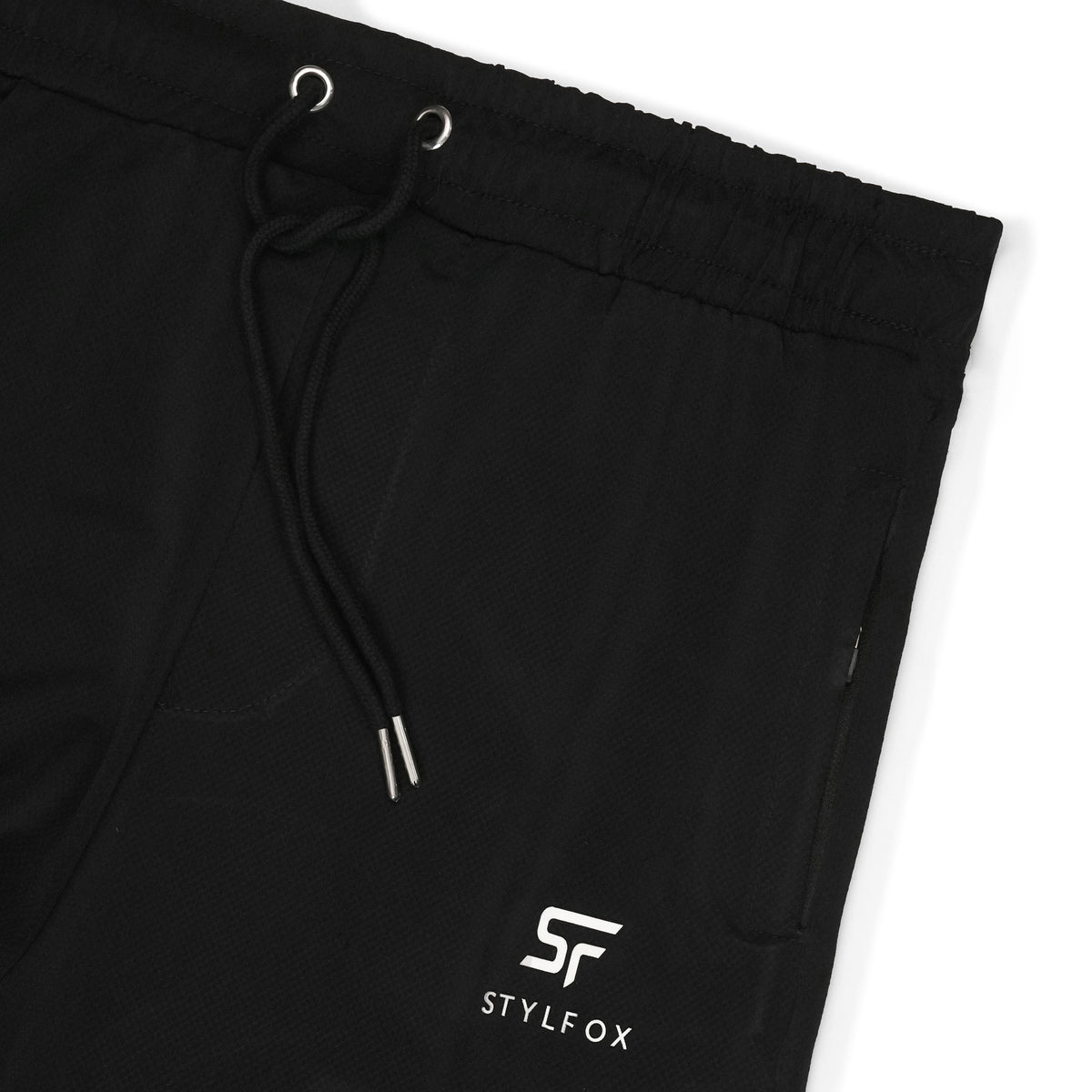 Men’s Lightweight Black Trousers – China Nylon Straight Fit | Stylfox