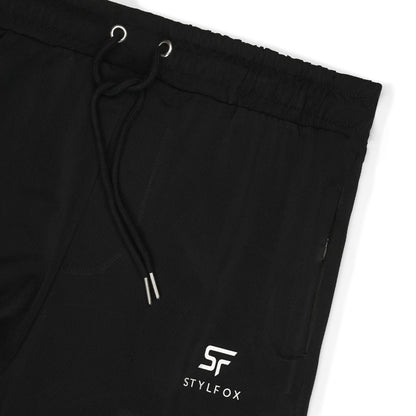 Men’s Lightweight Black Trousers – China Nylon Straight Fit | Stylfox