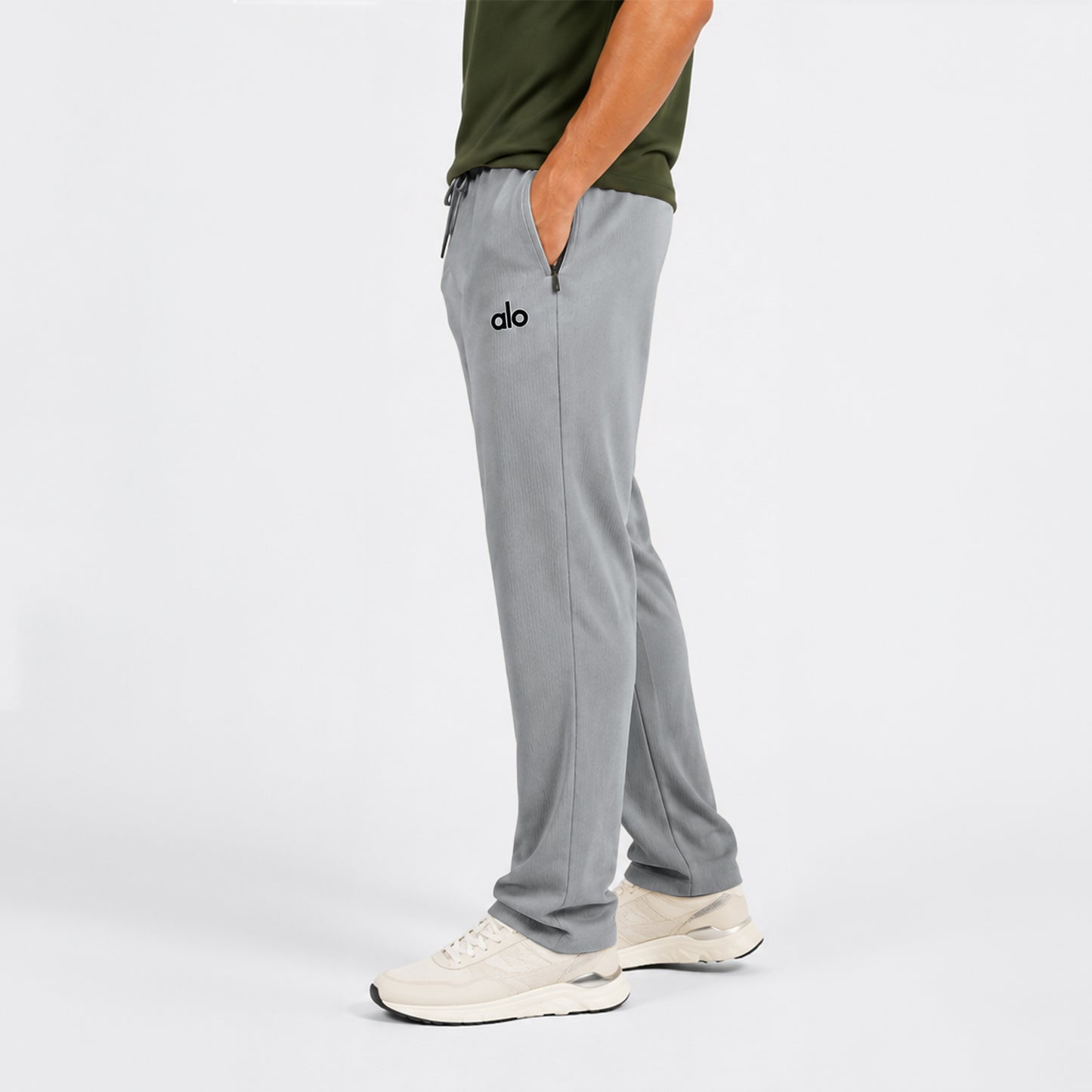Men’s Imported Straight Fit , Breathable & Comfortable Trousers In Light Grey