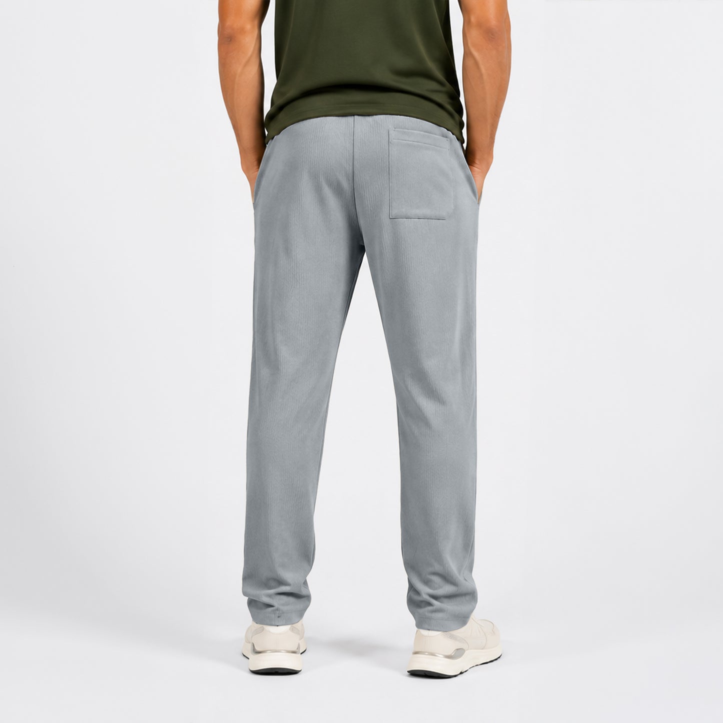 Men’s Imported Straight Fit , Breathable & Comfortable Trousers In Light Grey