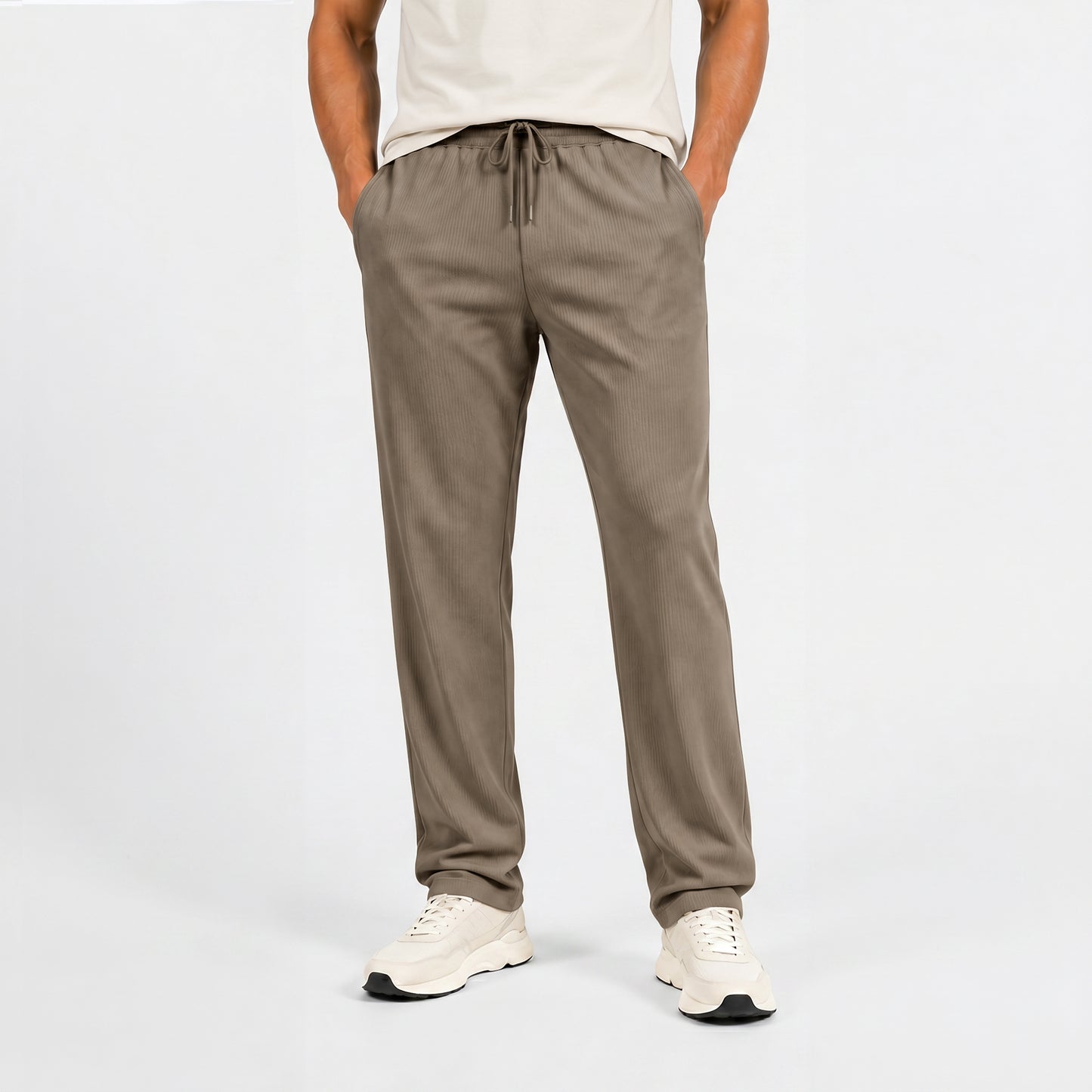 Men’s Imported Straight Fit , Breathable & Comfortable Trousers In Brown