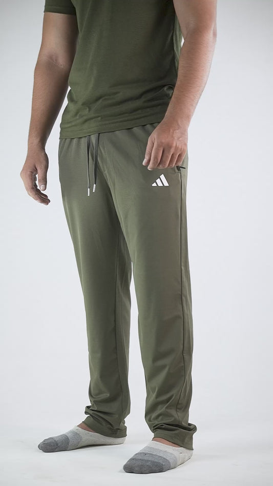 Men's Premium Straight-Leg Track Pants – Dark Olive | Stylfox